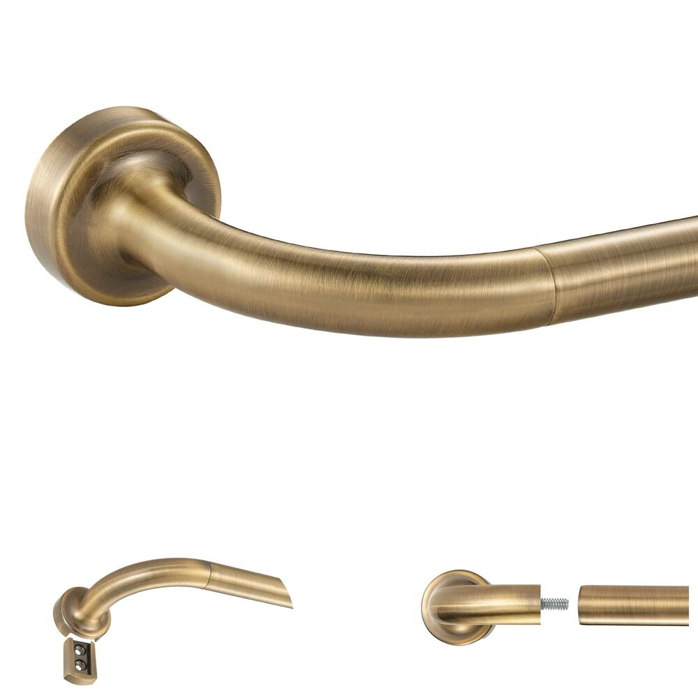 28-48" Antique Bronze Disc Adjustable Wrap Around Curtain Rod, room darkening